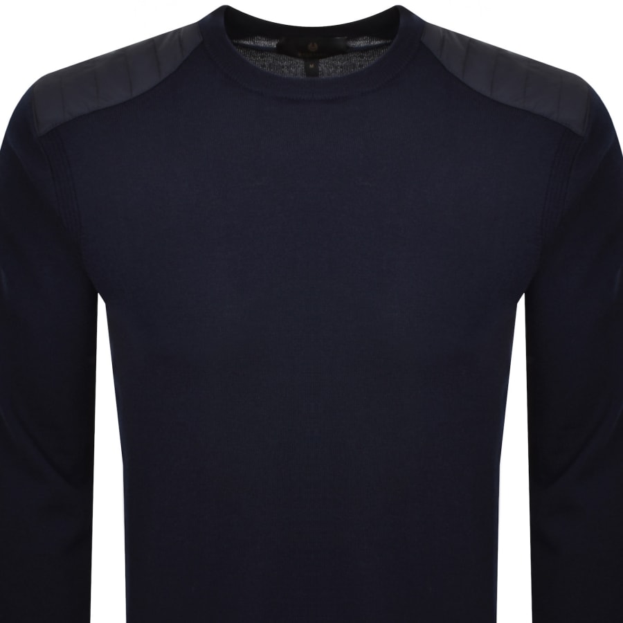 Image number 3 for Belstaff Kerrigan Wool Jumper Navy