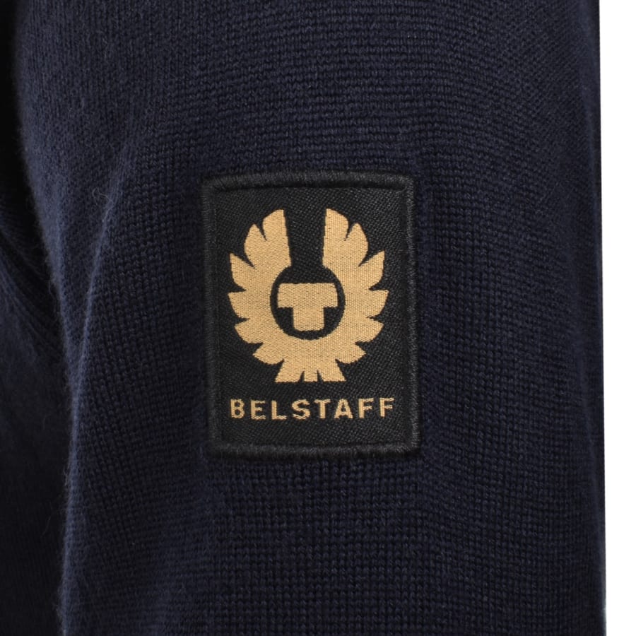 Image number 4 for Belstaff Kerrigan Wool Jumper Navy