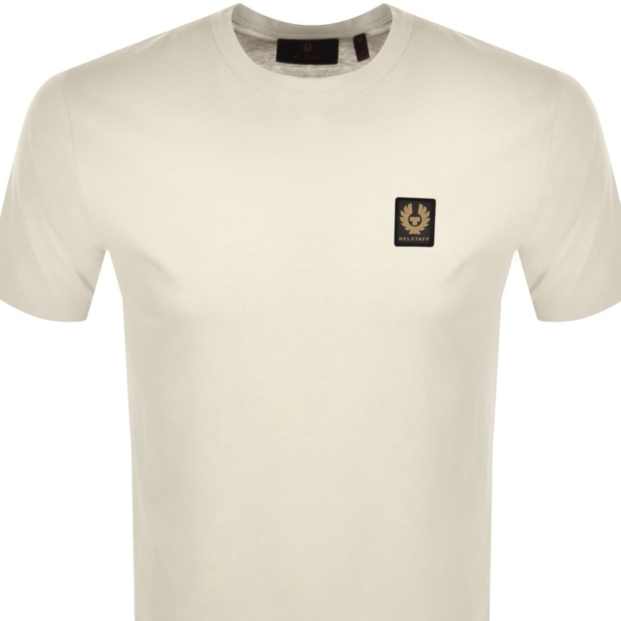 Image number 2 for Belstaff Short Sleeve Logo T Shirt Beige