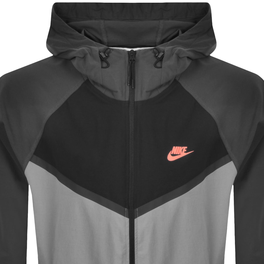 Image number 2 for Nike Tech Windrunner Fleece Hoodie Grey