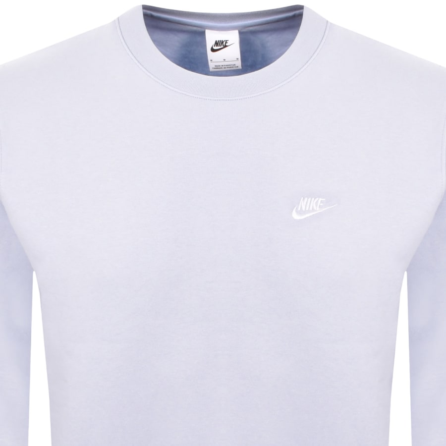 Image number 2 for Nike Crew Neck Club Sweatshirt Ghost Blue