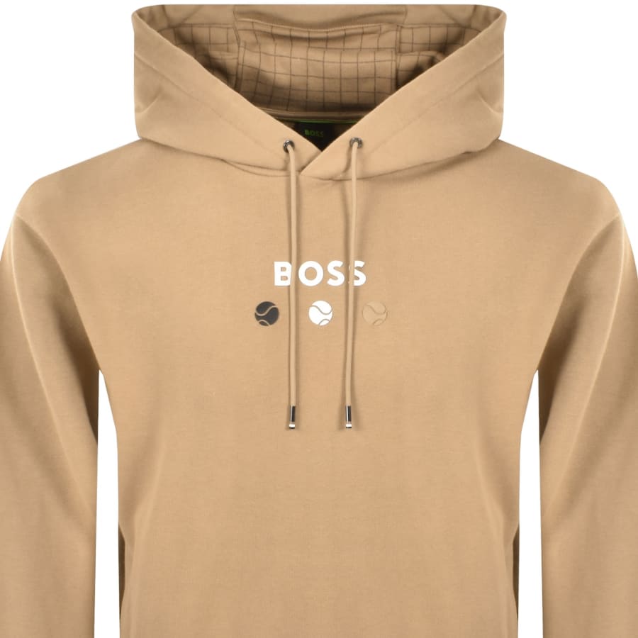 Image number 2 for BOSS Open Hoodie Beige