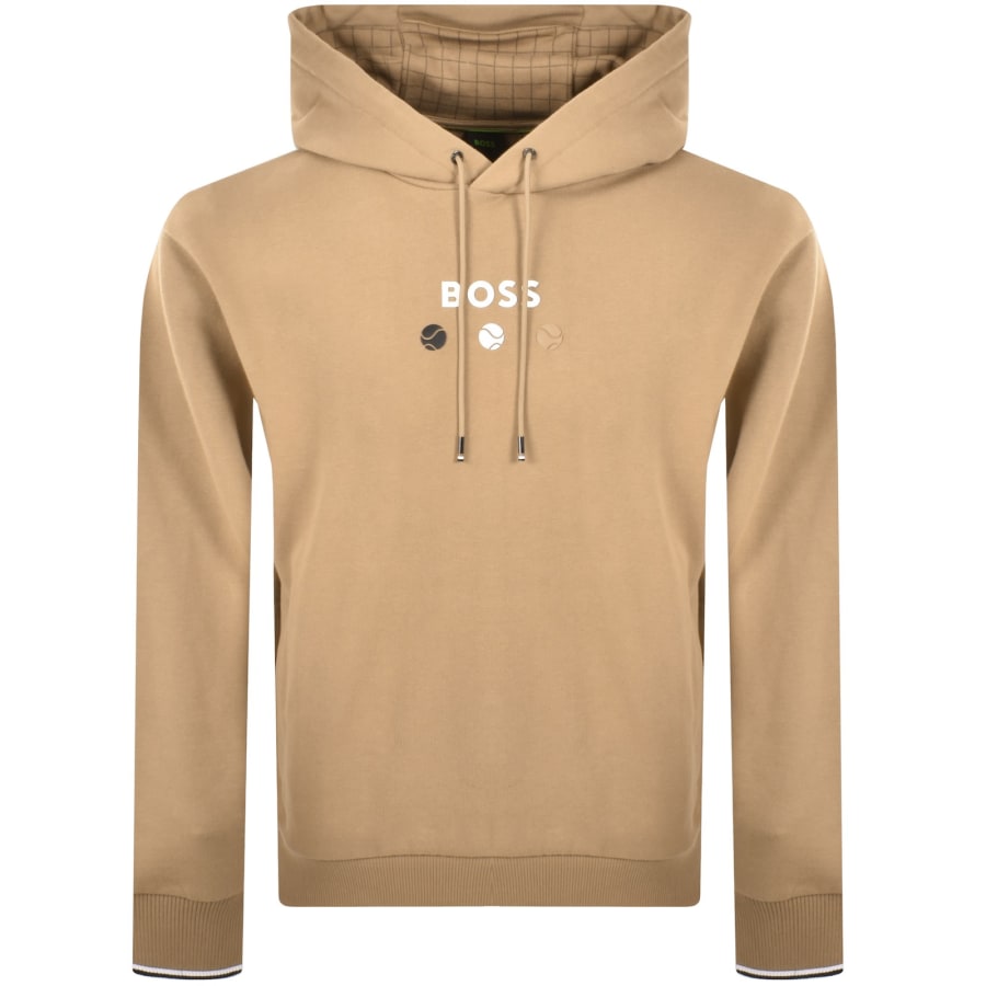 Image number 1 for BOSS Open Hoodie Beige