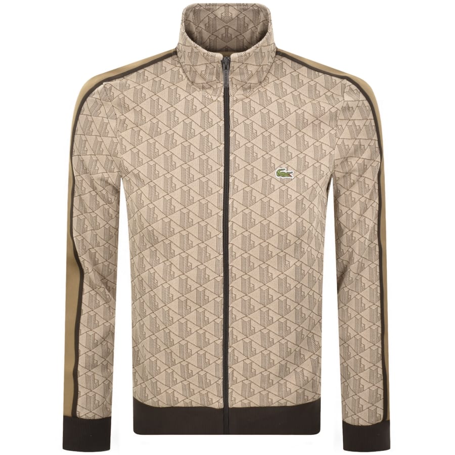 Image number 1 for Lacoste Full Zip Sweatshirt Beige