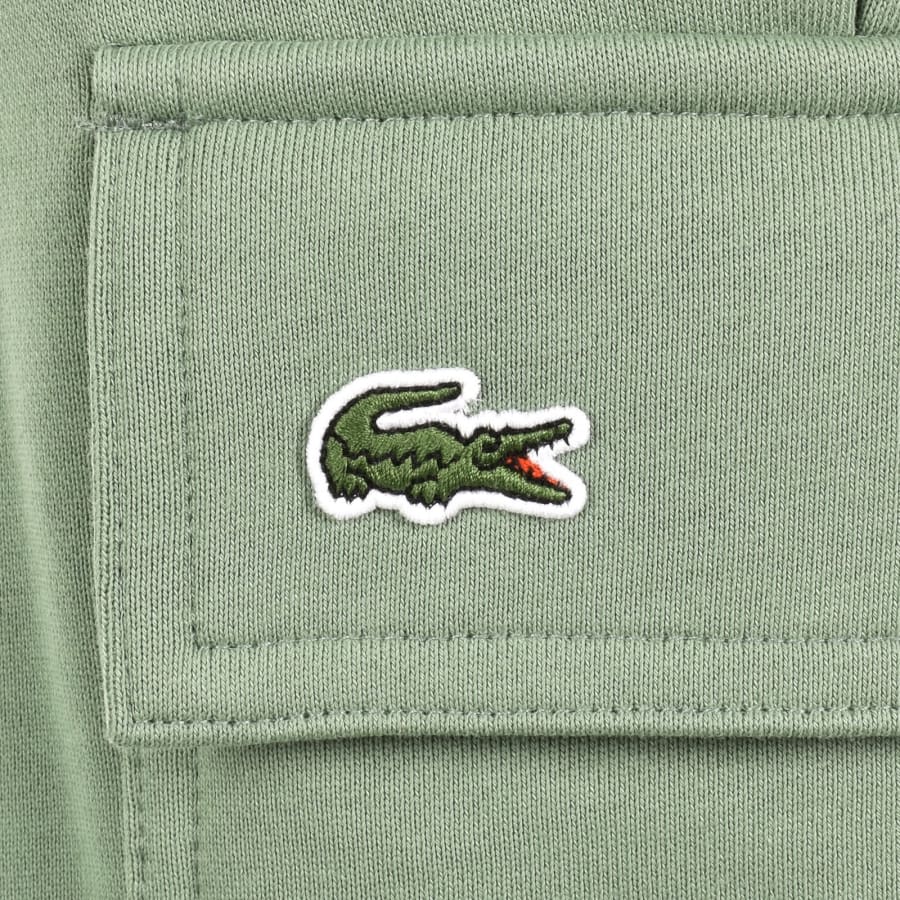 Image number 3 for Lacoste Jersey Cargo Shorts Green