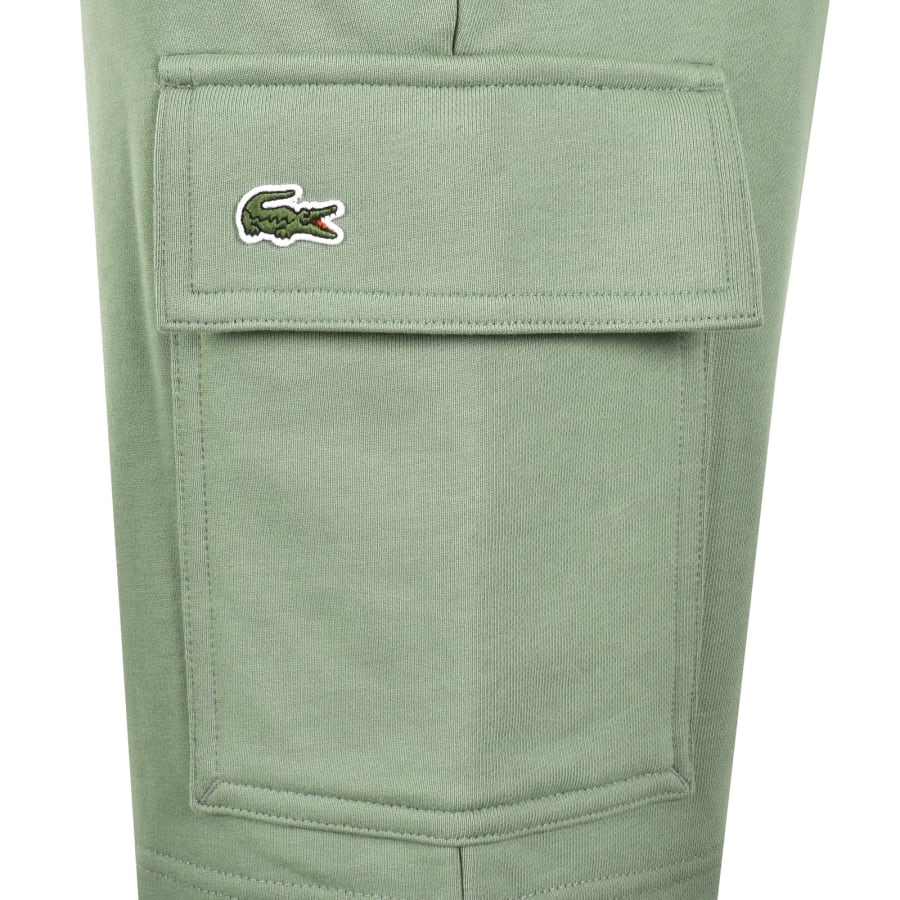 Image number 4 for Lacoste Jersey Cargo Shorts Green