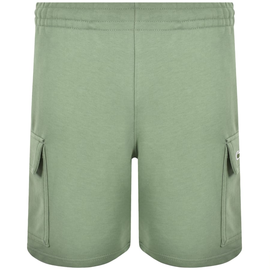 Image number 1 for Lacoste Jersey Cargo Shorts Green