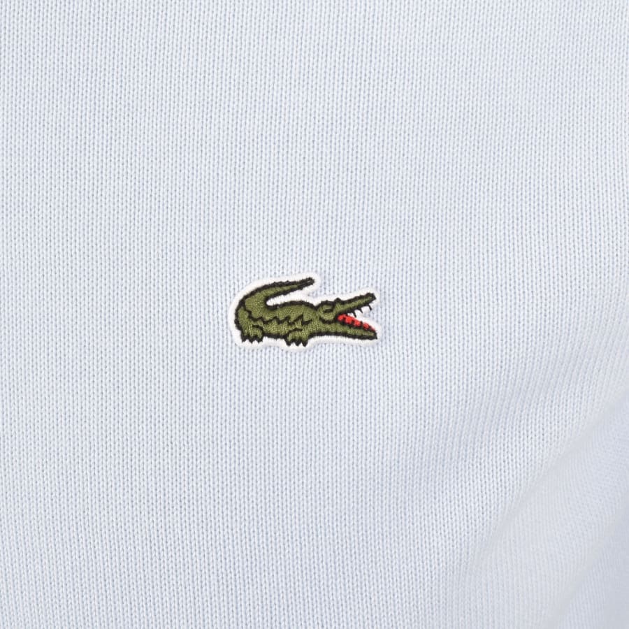 Image number 3 for Lacoste Crew Neck Knit Jumper Sky Blue