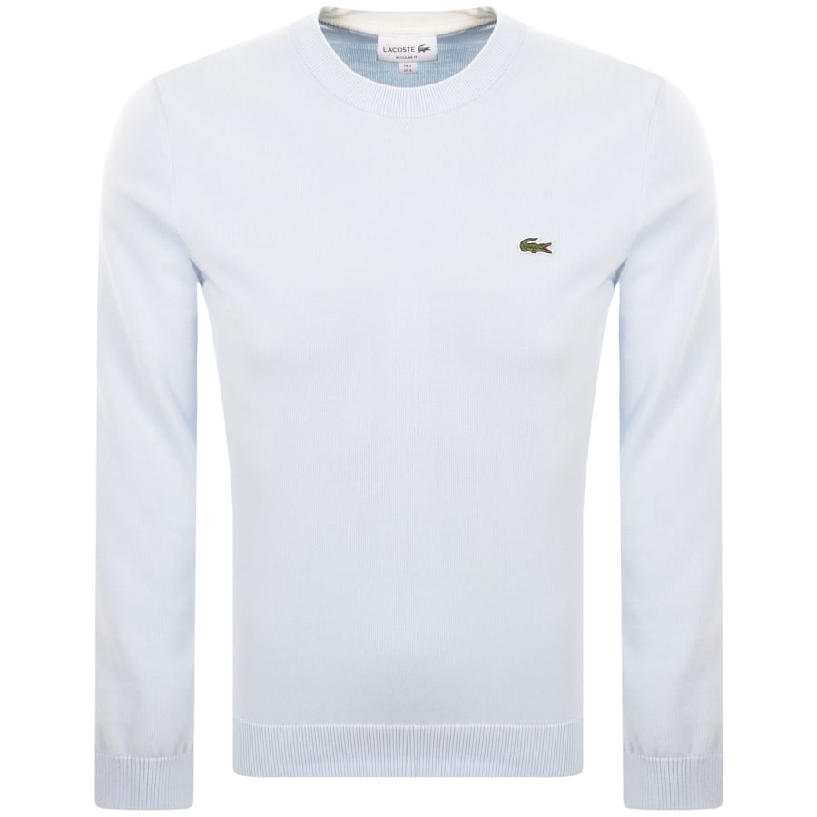 Image number 1 for Lacoste Crew Neck Knit Jumper Sky Blue