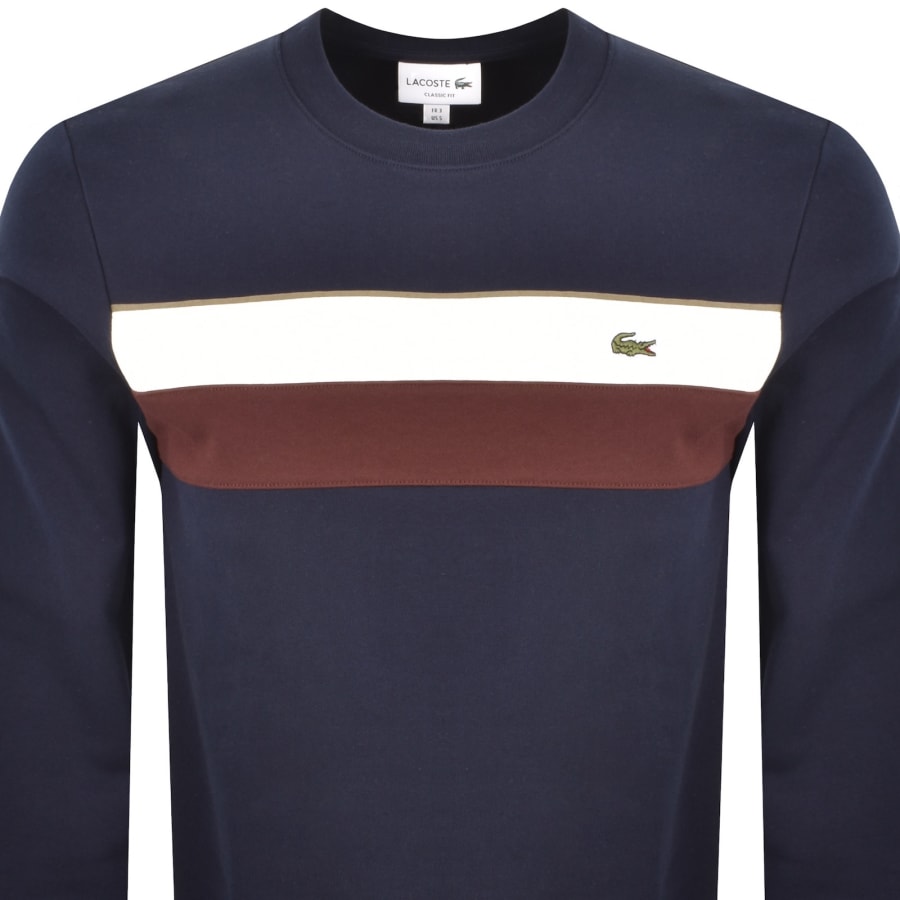 Image number 2 for Lacoste Logo Sweatshirt Navy