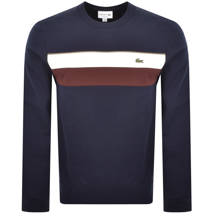 Image number 1 for Lacoste Logo Sweatshirt Navy