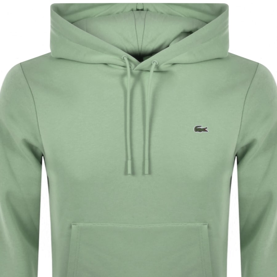 Image number 2 for Lacoste Logo Pullover Hoodie Green