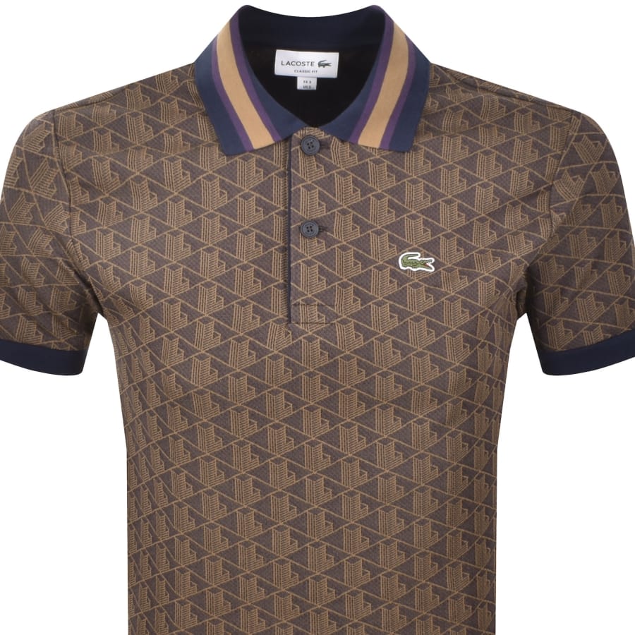 Image number 2 for Lacoste Logo Polo T Shirt Brown