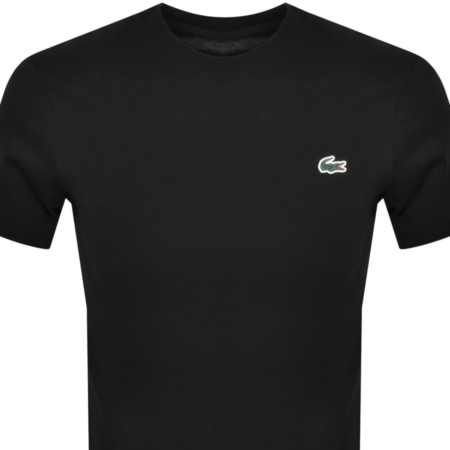 Image number 3 for Lacoste Back Blur Logo T Shirt Black