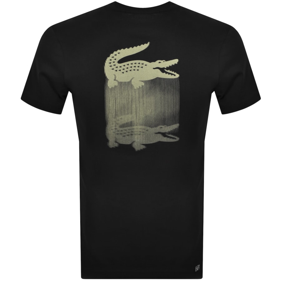 Image number 4 for Lacoste Back Blur Logo T Shirt Black