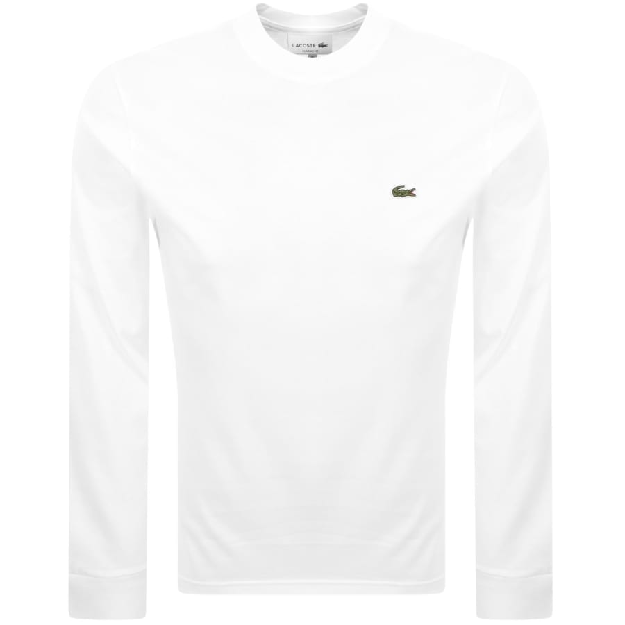 Image number 1 for Lacoste Long Sleeved T Shirt White