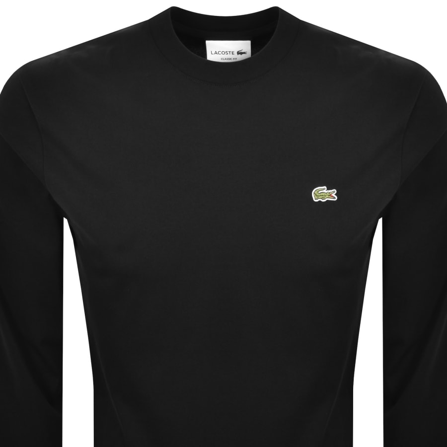 Image number 2 for Lacoste Long Sleeved T Shirt Black