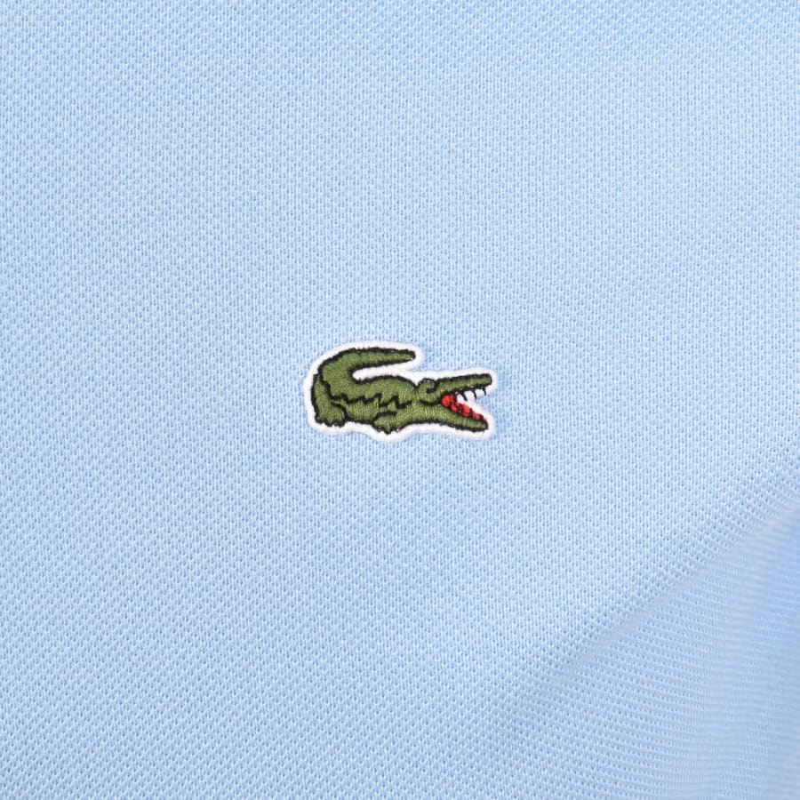 Image number 3 for Lacoste Long Sleeve Polo T Shirt Sky Blue