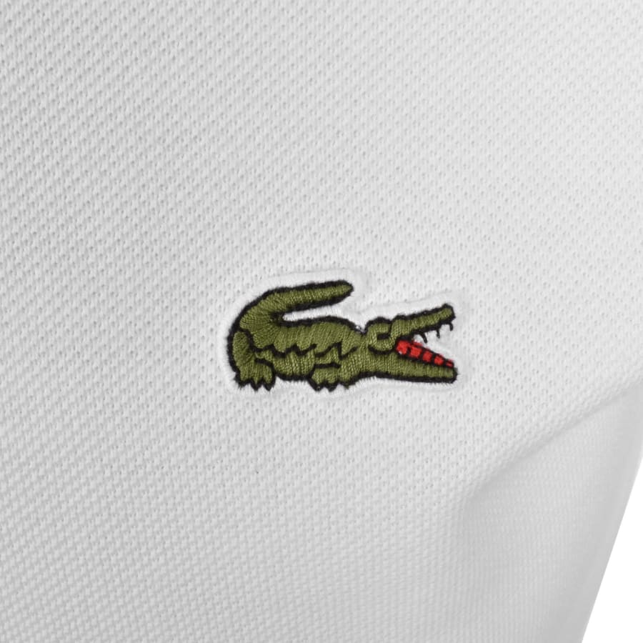 Image number 3 for Lacoste Contrast Collar Polo T Shirt White