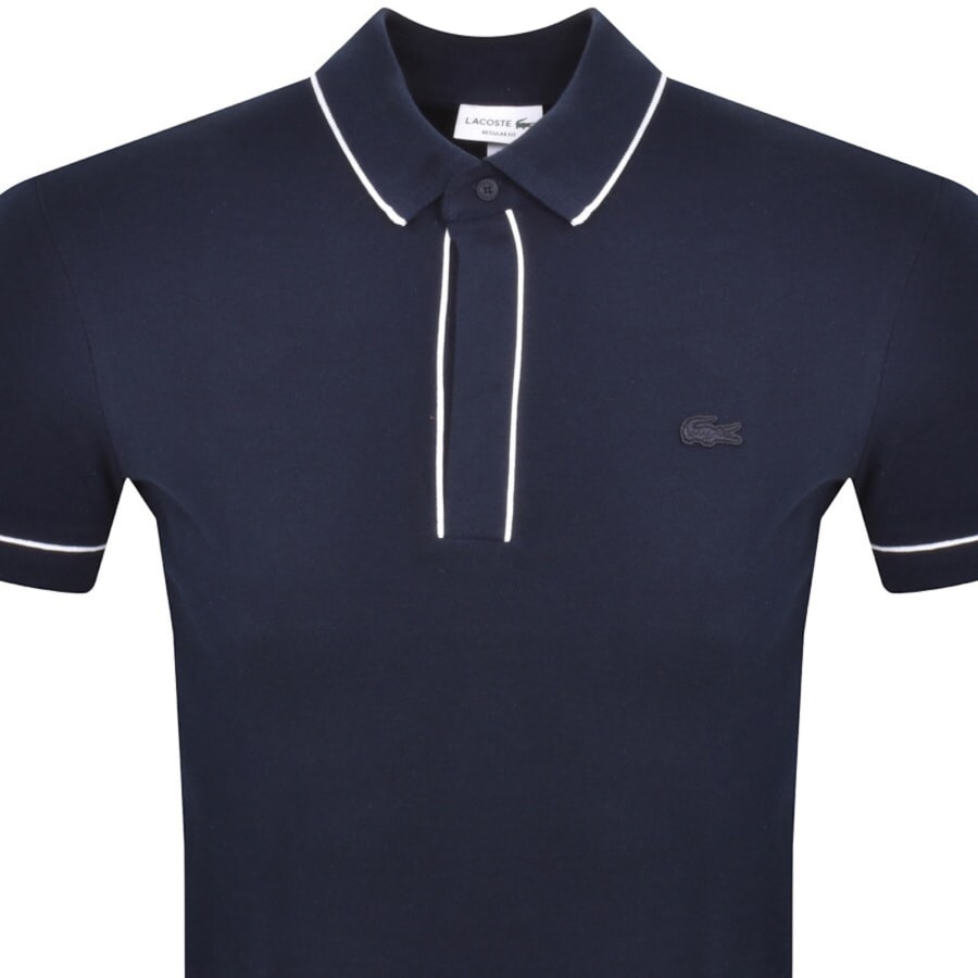 Image number 2 for Lacoste Tipped Polo T Shirt Navy