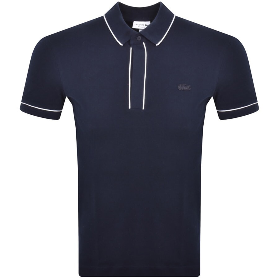 Image number 1 for Lacoste Tipped Polo T Shirt Navy