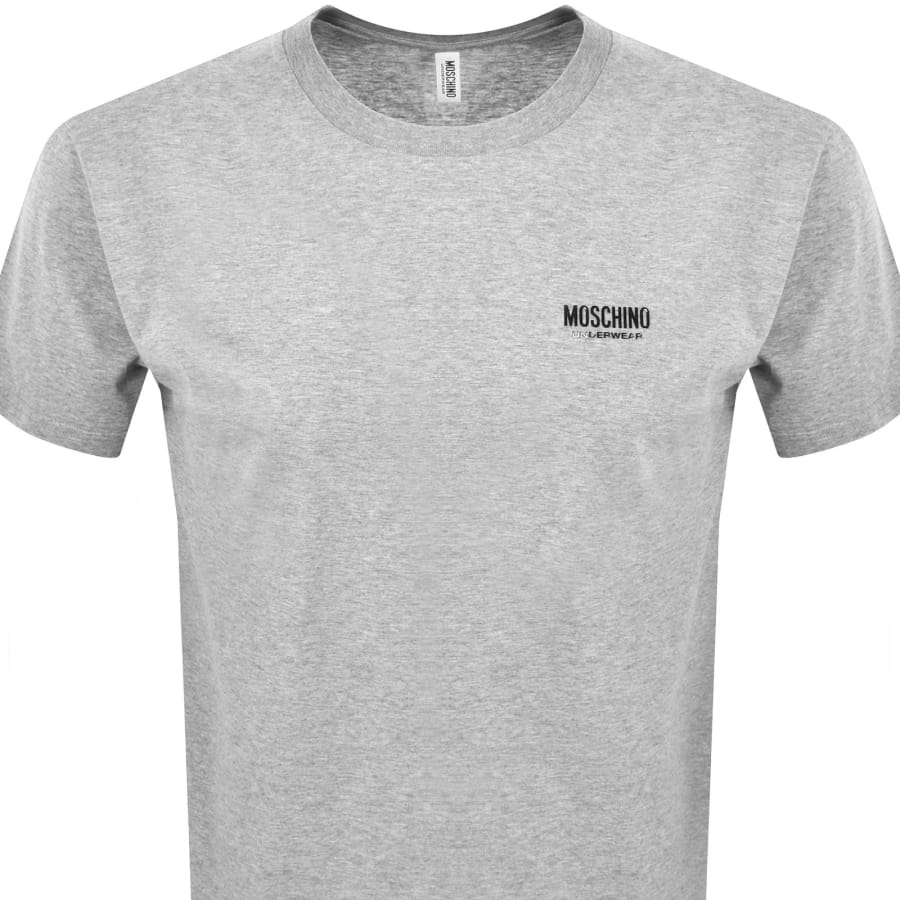Image number 2 for Moschino Logo T Shirt Grey