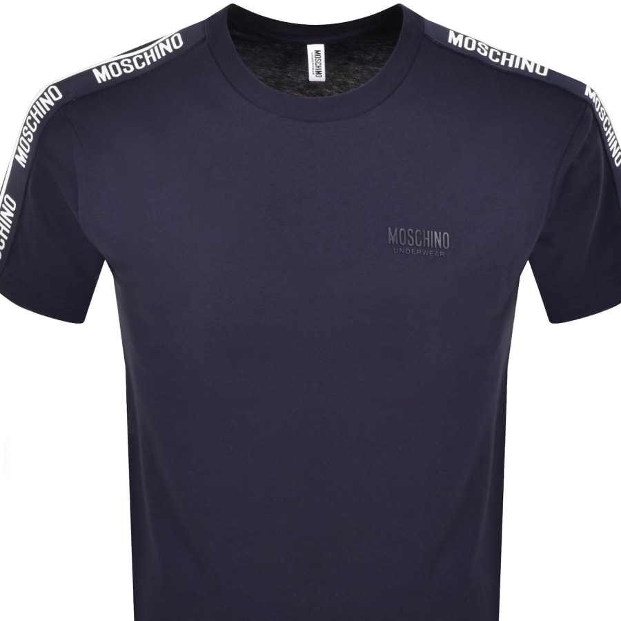 Image number 3 for Moschino Logo T Shirt Navy