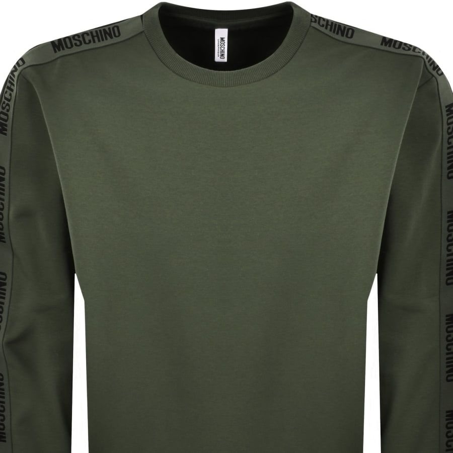 Image number 3 for Moschino Tape Logo Sweatshirt Green