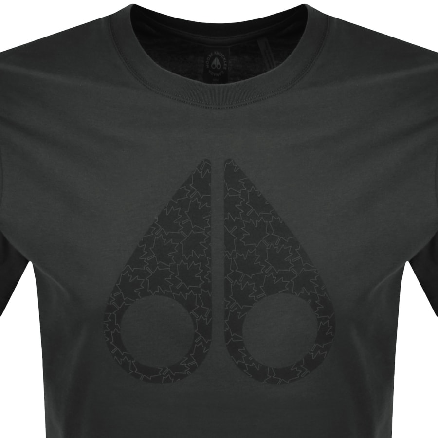 Image number 2 for Moose Knuckles Chamblee Leaf T Shirt Grey
