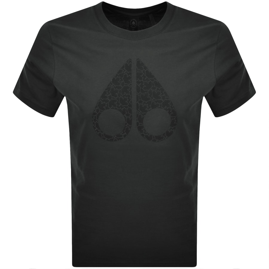 Image number 1 for Moose Knuckles Chamblee Leaf T Shirt Grey