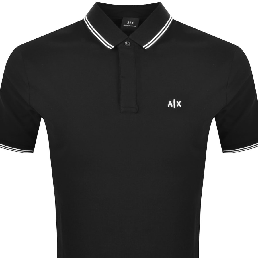 Image number 2 for Armani Exchange Polo T Shirt Black