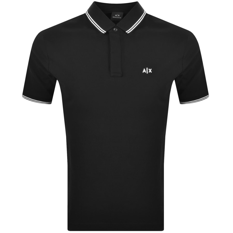 Image number 1 for Armani Exchange Polo T Shirt Black