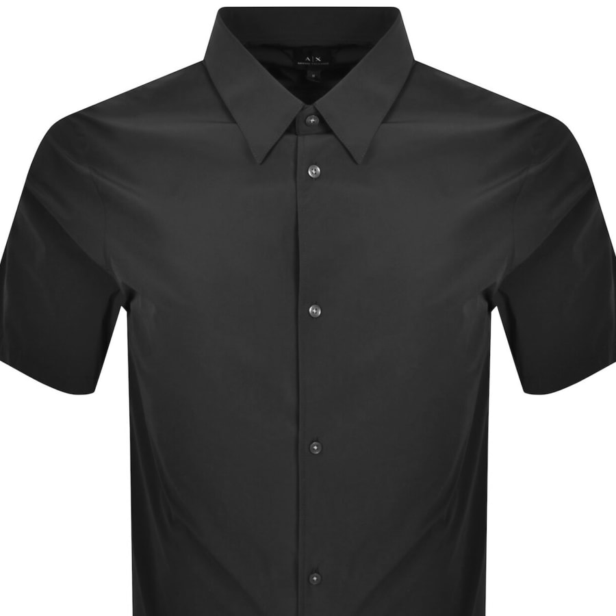 Image number 2 for Armani Exchange Short Sleeve Shirt Black
