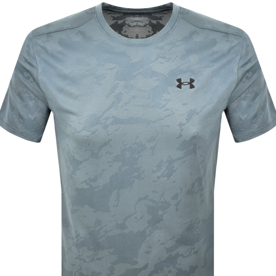 Image number 2 for Under Armour Tech Jacquard T Shirt Blue