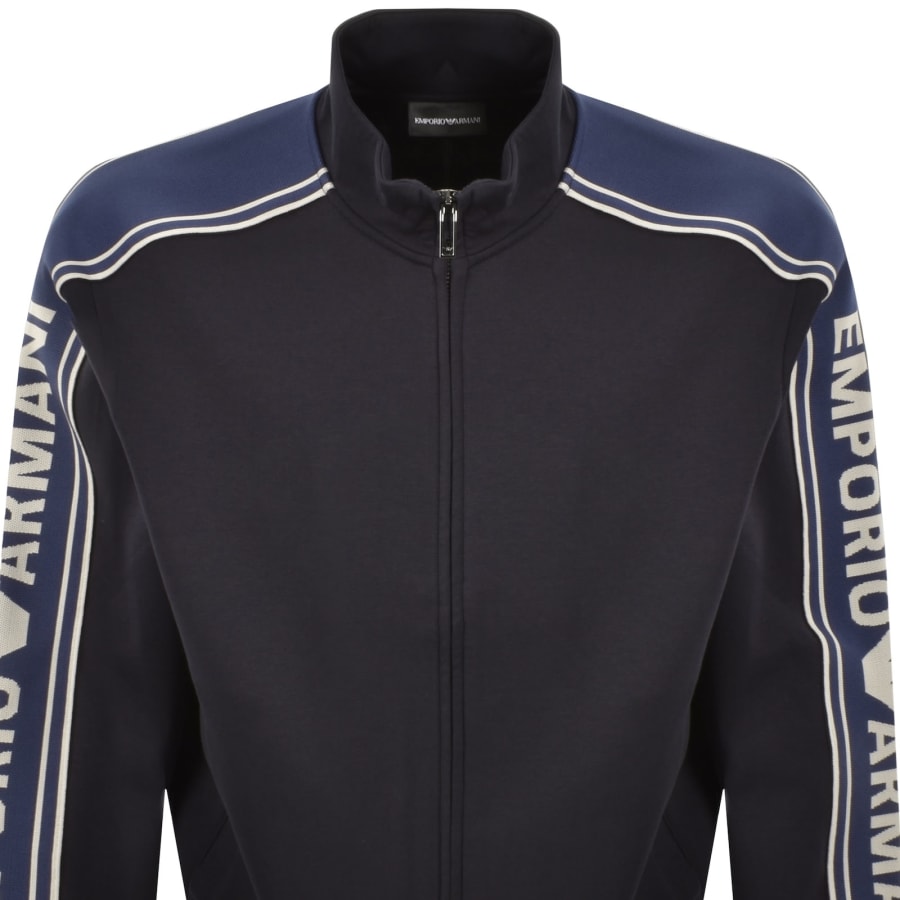 Image number 2 for Emporio Armani Full Zip Sweatshirt Navy