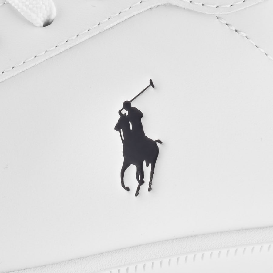 Image number 4 for Ralph Lauren Heritage Court Trainers White