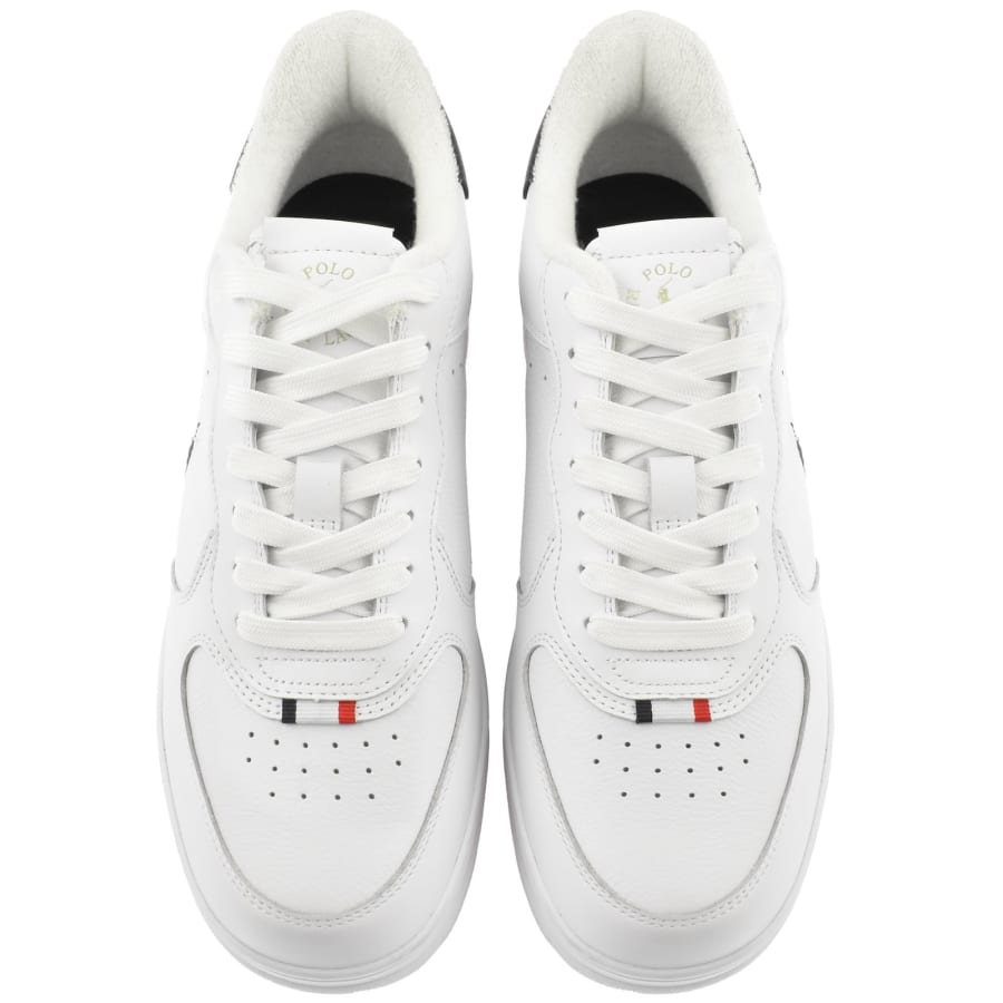 Image number 3 for Ralph Lauren Masters Court Trainers White