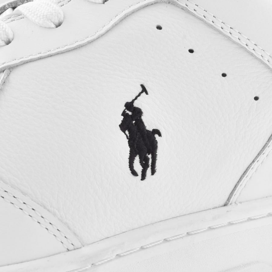 Image number 4 for Ralph Lauren Masters Court Trainers White