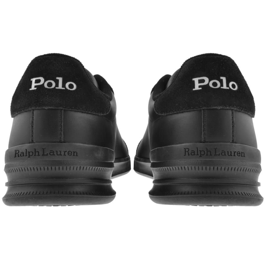Image number 2 for Ralph Lauren Heritage Court Trainers Black