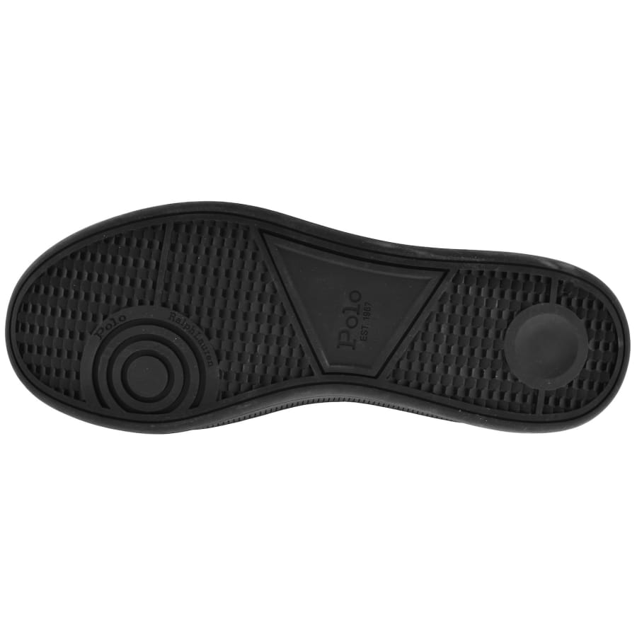 Image number 5 for Ralph Lauren Heritage Court Trainers Black