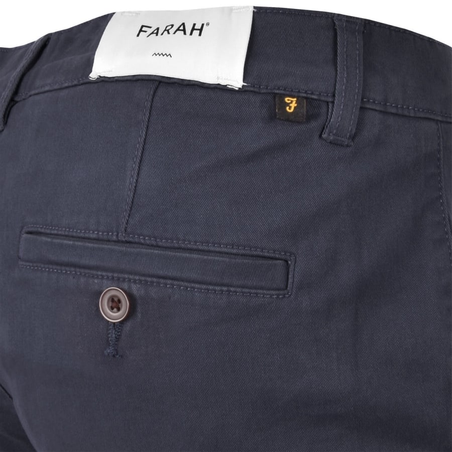 Image number 3 for Farah Hawk Twill Shorts Navy