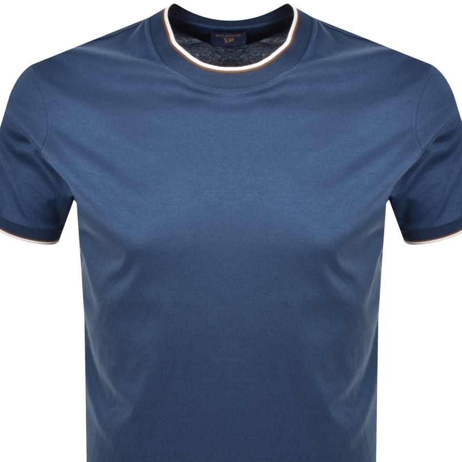 Image number 3 for Paul And Shark Logo T Shirt Cadet Blue
