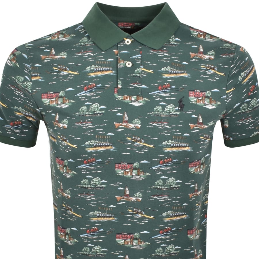 Image number 2 for Ralph Lauren Custom Slim Polo T Shirt Green