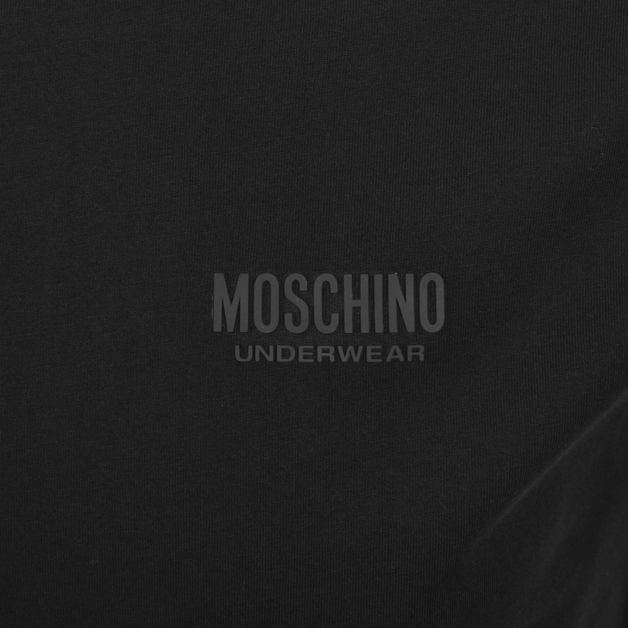 Image number 3 for Moschino Short Sleeve Tape T Shirt Black