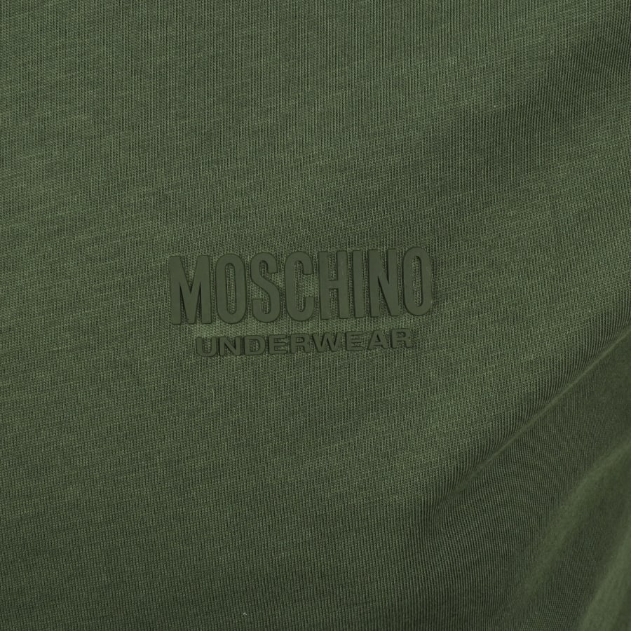 Image number 3 for Moschino Short Sleeve Tape T Shirt Green