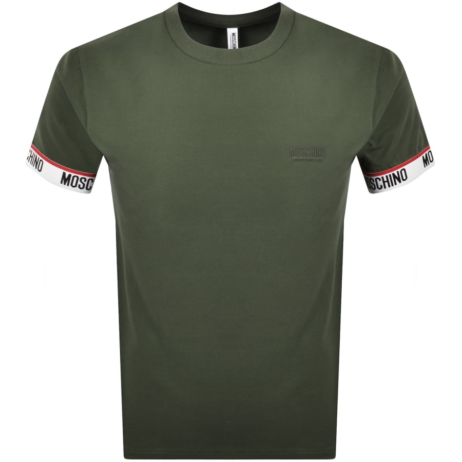 Image number 1 for Moschino Short Sleeve Tape T Shirt Green
