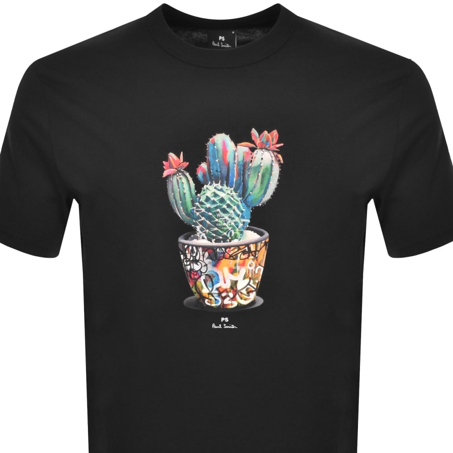 Image number 2 for Paul Smith Cactus T Shirt Navy Blue