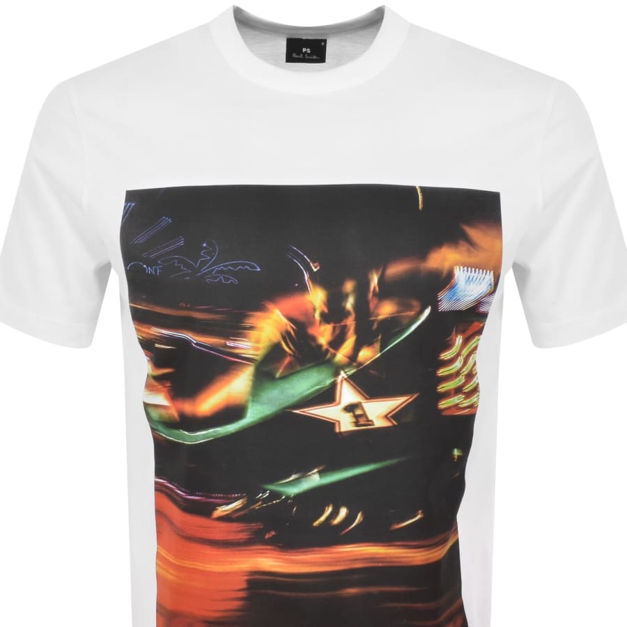 Image number 2 for Paul Smith Casual Fit Print T Shirt White