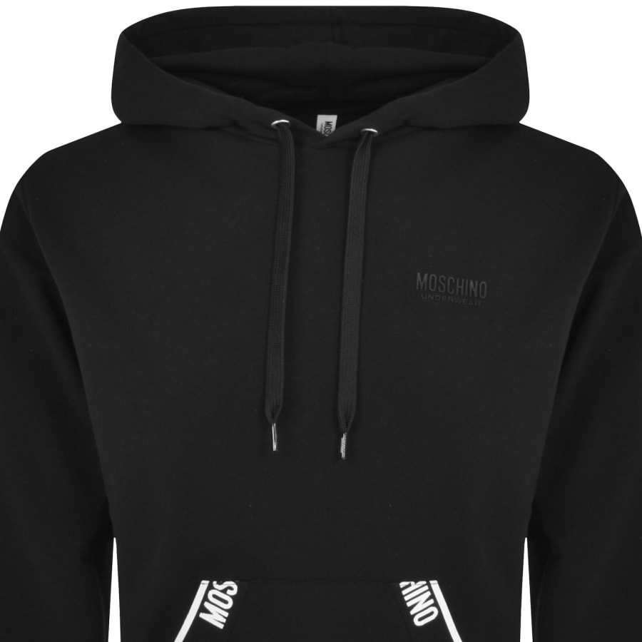 Image number 2 for Moschino Logo Tape Hoodie Black