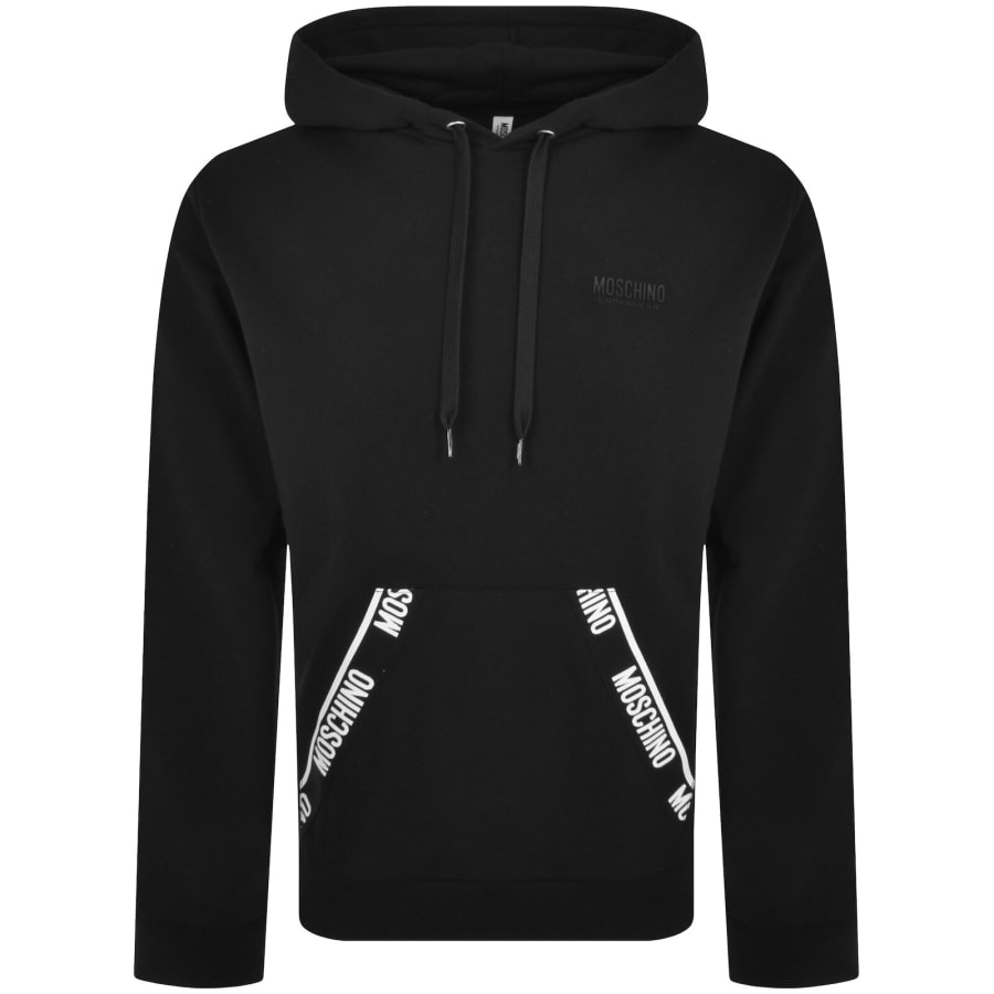Image number 1 for Moschino Logo Tape Hoodie Black